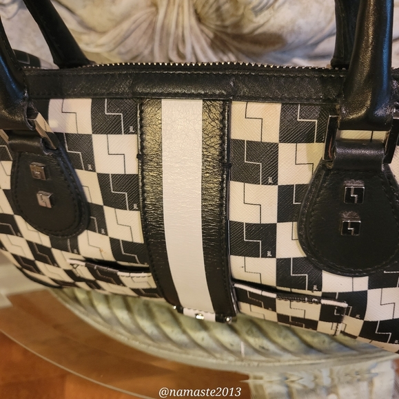 L.A.M.B by Gwen Stefani Checkerboard Speedy Tote Luxury Designer Bag #564 - Picture 4 of 13